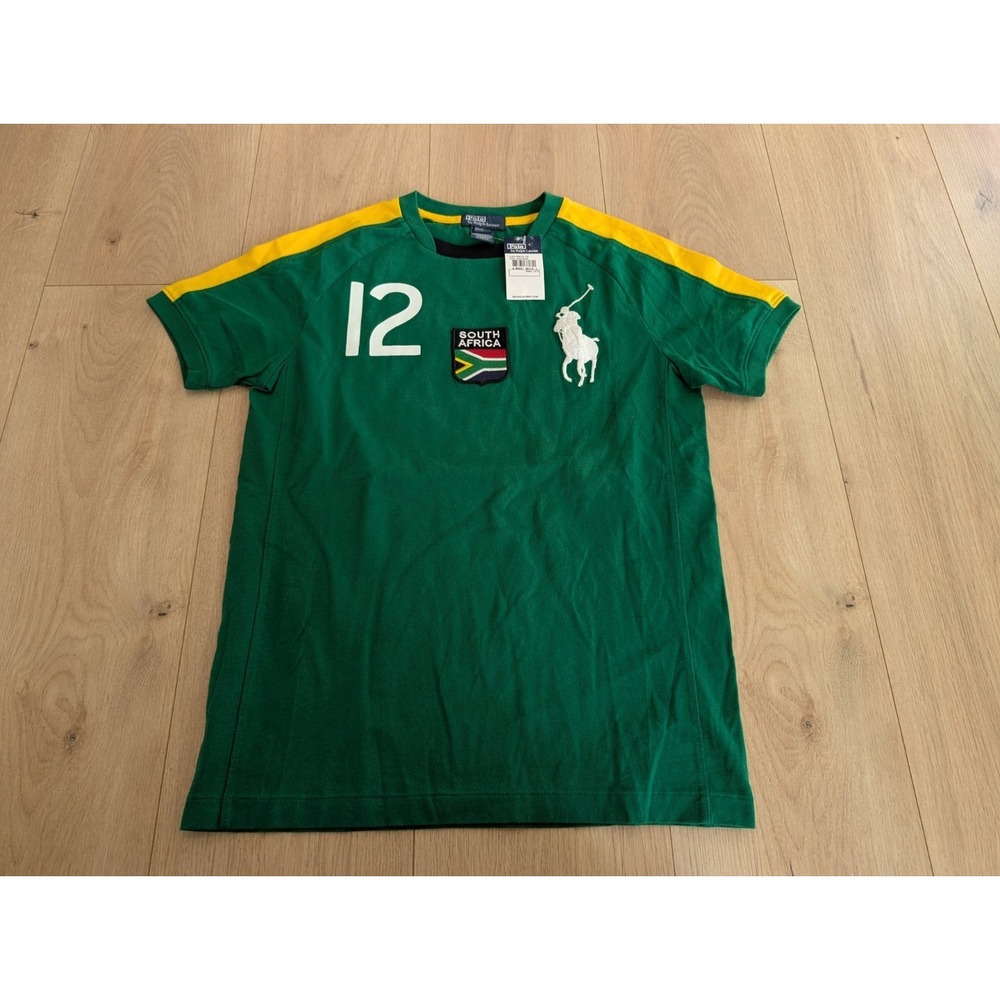 Polo Ralph Lauren SOUTH AFRICA World Cup T-shirt BIG PONY 10/12 Medium NWT